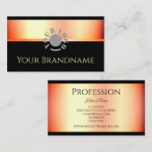 Klassiek Roos Gold-effect met Logo Simple Black Visitekaartje (Voorkant / Achterkant)