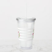  Klassiek Roos Klassieke stripe afbeelding Acryl Drinkbeker (Rechts)