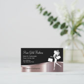 Klassiek Rose Goud Modeontwerp Visitekaartje (Staand voorkant)