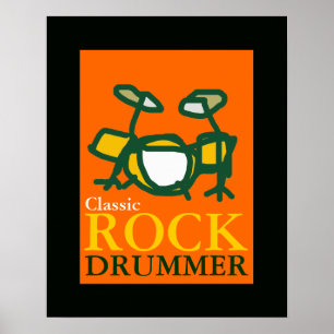 klassiek rotsdrummer poster