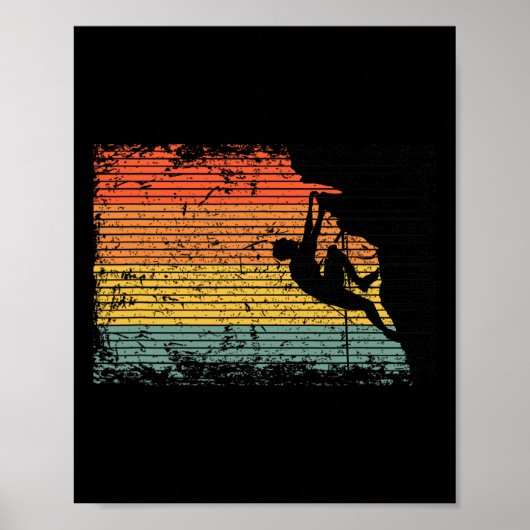 Klassiek rotsklimmen Bouldering Poster (Voorkant)