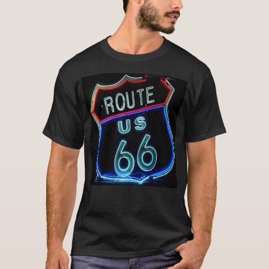 Klassiek Route 66-bord T-shirt (Voorkant)