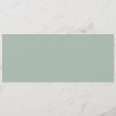 Klassiek roze bloemenbruiloft menu (Achterkant)