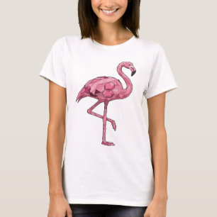 Klassiek Roze FLAMINGO Artistiek Motief T-shirt