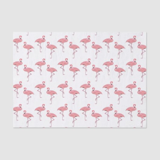 Klassiek roze Flamingo patroon Tissuepapier (Voorkant)