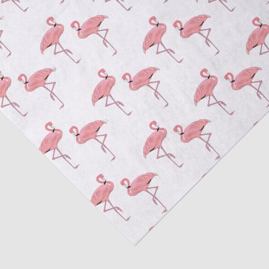 Klassiek roze Flamingo patroon Tissuepapier (Detail)