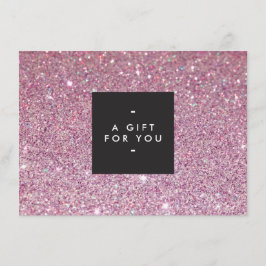 Klassiek roze Glitter Salon Cadeaubon