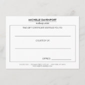 Klassiek roze Glitter Salon Cadeaubon (Achterkant)