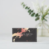 Klassiek roze goud marmer visitekaartje (Staand voorkant)