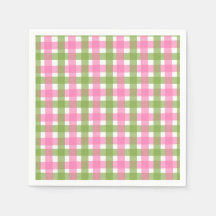 Klassiek Roze Groen Gingham Feest