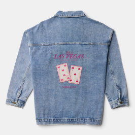 Klassiek roze Las Vegas vrijgezellenfeest Denim Jacket