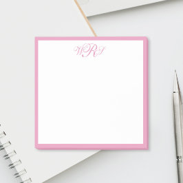 Klassiek Roze Monogram Post-it® Notes