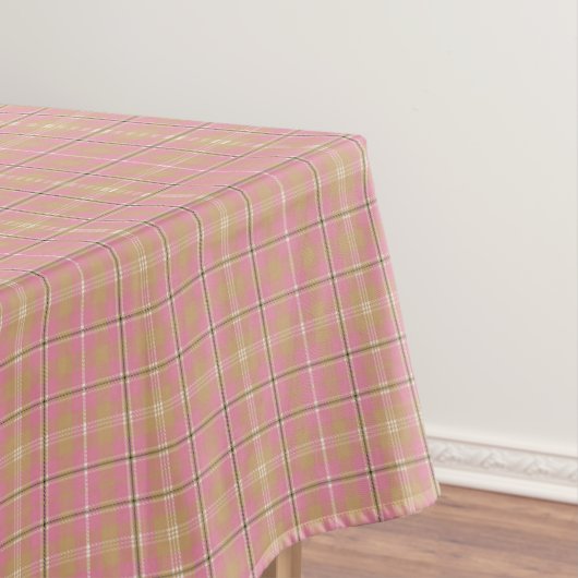 Klassiek Roze Plaid Tafelkleed (Voorbeeld)