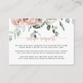 Klassiek Roze Roos Bloemachtig Huwelijksrecept Ver Informatiekaartje (Voorkant)