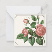 Klassiek Roze Roze Boeket Notitiekaartje (Voorkant)