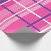 Klassiek roze rustieke Buffalo Plaid inpakpapier (Hoek)