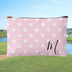 Klassiek roze stippenpatroon Make-up of Etui