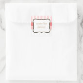 Klassiek roze strepen label (Tas)
