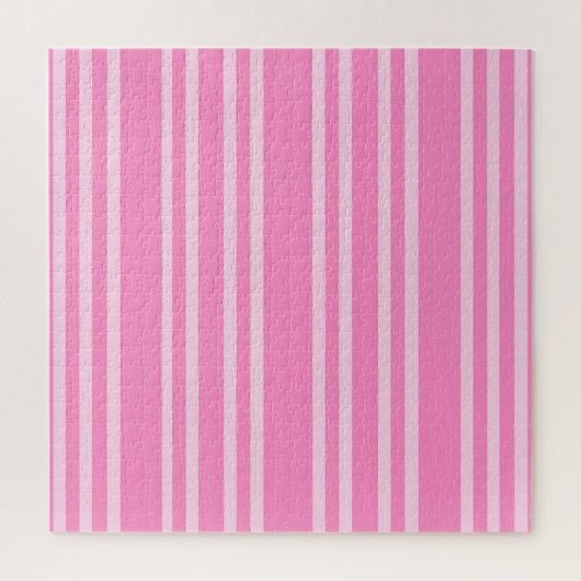 Klassiek roze wit streeppatroon legpuzzel (Verticaal)