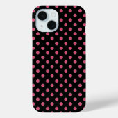 Klassiek roze zwart polka-dot patroon Case-Mate iPhone case (Achterkant)
