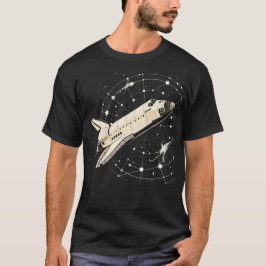 Klassiek ruimteschip Retro ruimteverkenning kunst T-shirt