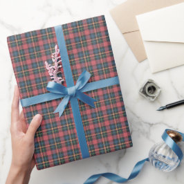 Klassiek ruitpatroon cadeaupapier