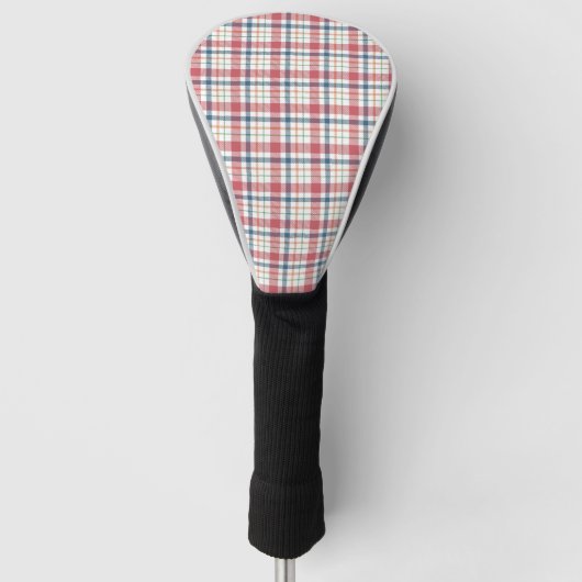 Klassiek ruitpatroon golfheadcover (Voorkant)