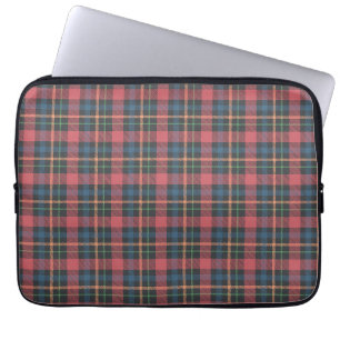 Klassiek ruitpatroon laptop sleeve