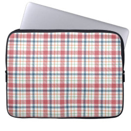 Klassiek ruitpatroon laptop sleeve