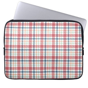 Klassiek ruitpatroon laptop sleeve
