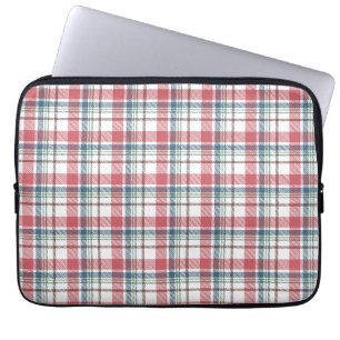 Klassiek ruitpatroon laptop sleeve