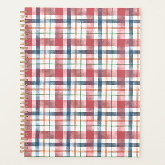 Klassiek ruitpatroon planner (Voorkant)