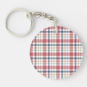 Klassiek ruitpatroon sleutelhanger
