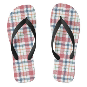 Klassiek ruitpatroon teenslippers