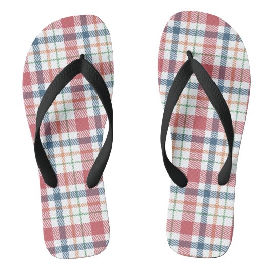Klassiek ruitpatroon teenslippers (Voetbed)