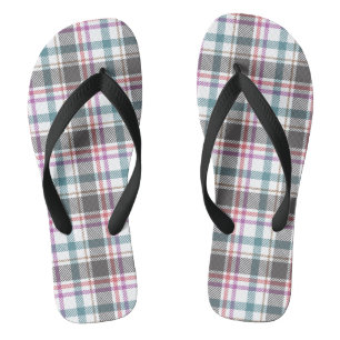 Klassiek ruitpatroon teenslippers