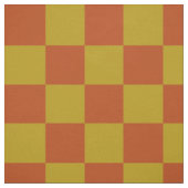 Klassiek Rust en Goud Checkerboard Patroon Stof (Swatch)