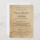 Klassiek rustiek Afstuderen Kaart (Voorkant)