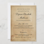 Klassiek rustiek Afstuderen Kaart (Voorkant)