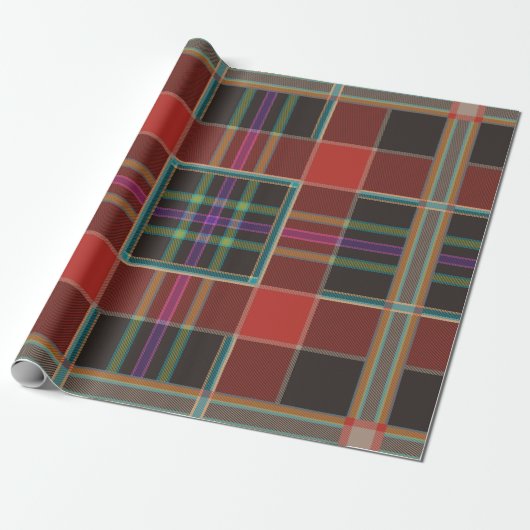 Klassiek Rustiek Buffalo Plaid inpakpapier (Uitgerold)