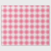 Klassiek Rutpatroon van Rood Roze Wit Cadeaupapier (Vlak)
