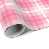 Klassiek Rutpatroon van Rood Roze Wit Cadeaupapier (Rol Hoek)