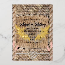 Klassiek ruw touw bruiloft