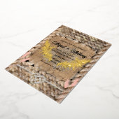 Klassiek ruw touw bruiloft folie uitnodiging (Gedraaid)