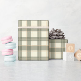 Klassiek SAGE Tartan Inpakpapier