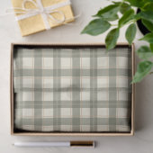 Klassiek Sage Tartan Tissuepapier (Geschenk)