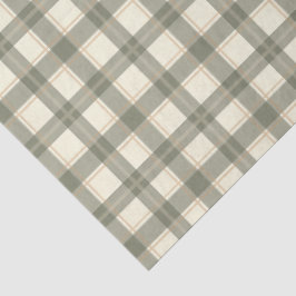Klassiek Sage Tartan Tissuepapier