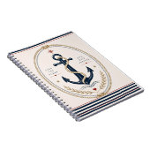 Klassiek Sailorcore Nautisch Notitieboek (Rechterzijde)