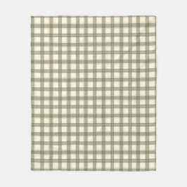 Klassiek salie tartan fleece deken