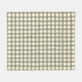 Klassiek salie tartan fleece deken (Voorkant (Horizontaal))